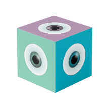 眼球カラーキューブデコ風変わりール