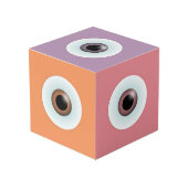 眼球カラーキューブデコ風変わりール フォトキューブ (正面アングル)