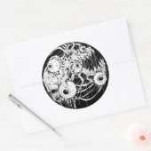 眼球ホラーブラックインクワーク ラウンドシール (封筒)