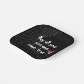 眼球マルティーニ付きハロウィンスパイダーウェブ ペーパープレート (傾斜あり)