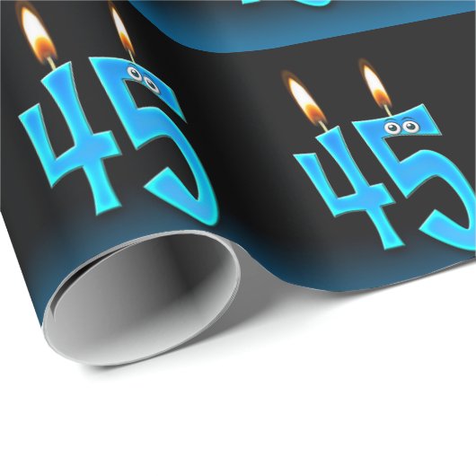 眼球ユーモアのある付き45歳の誕生日ろうそく ラッピングペーパー (ロールコーナー)