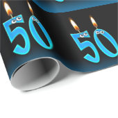 眼球ユーモアのある付き50歳の誕生日ろうそく ラッピングペーパー (ロールコーナー)