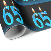 眼球ユーモアのある付き65歳のバースデーキャンドル ラッピングペーパー (ロールコーナー)