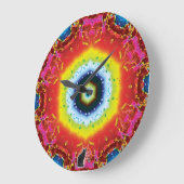 眼球万華鏡のように千変万化するパターン ラージ壁時計 (傾斜)