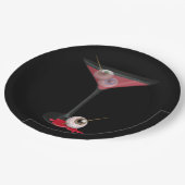 眼球付きハロウィーンマルティーニ ペーパープレート (アングル)