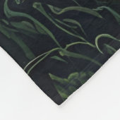 眼球付きホラー植物 フリースブランケット (角)