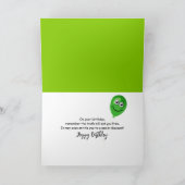 眼球付き緑りんご カード (内部)