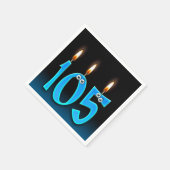 眼球付き105歳のバースデーキャンドル スタンダードカクテルナプキン (角)