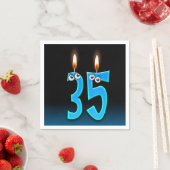 眼球付き35thバースデーキャンドル スタンダードカクテルナプキン (インサイチュ)