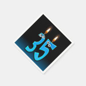 眼球付き35thバースデーキャンドル スタンダードカクテルナプキン (角)