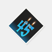 眼球付き45歳のバースデーキャンドル スタンダードカクテルナプキン (角)