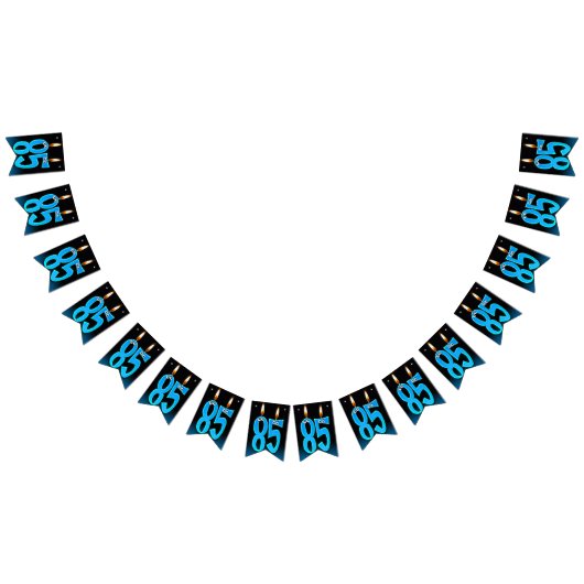 眼球付き85歳の誕生日ろうそく バンティングフラッグ (全)