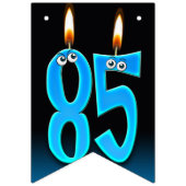 眼球付き85歳の誕生日ろうそく バンティングフラッグ (第1の旗)