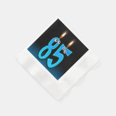 眼球付き85thバースデーキャンドル 縁ありカクテルナプキン (角)