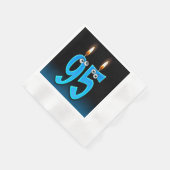 眼球付き95thバースデーキャンドル 縁ありカクテルナプキン (角)