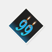 眼球付き99歳のバースデーキャンドル スタンダードカクテルナプキン (角)