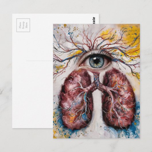 眼球及び肺 ポストカード (正面/裏面)