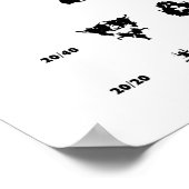 眼球図の前に咲く ポスター (角)