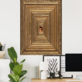 眼球後退デザイン ポスター (ホームオフィス)