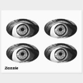 眼球怖いハロウィーンステッカー 楕円形シール (シート)