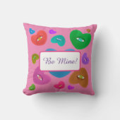眼球数々の付きカラーハートラブバレンタイン クッション (正面)