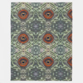 眼球植物 フリースブランケット (正面)