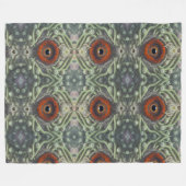 眼球植物 フリースブランケット (正面(横))