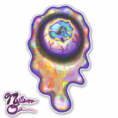 眼球泣き叫びスプラッ絵を描シュータイ絵文字ステッカー シール (正面)