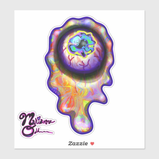 眼球泣き叫びスプラッ絵を描シュータイ絵文字ステッカー シール (シート)