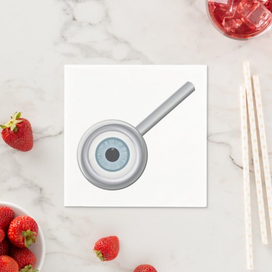 眼球虫眼鏡おもしろい眼検査 スタンダードカクテルナプキン (インサイチュ)