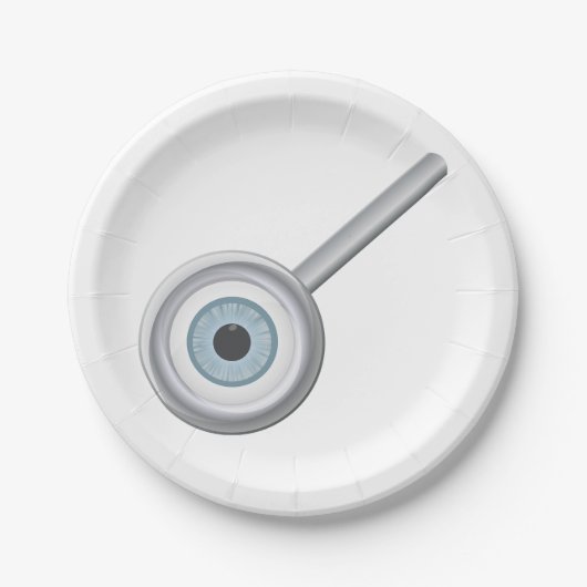 眼球虫眼鏡おもしろい眼検査 ペーパープレート (正面)