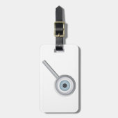 眼球虫眼鏡おもしろい眼検査 ラゲッジタグ (正面縦)