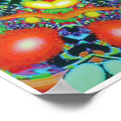 眼球運動コラージュ万華鏡のように千変万化するパターンポスター ポスター (角)