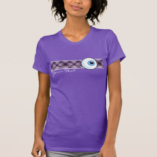 眼球; 紫色 Tシャツ