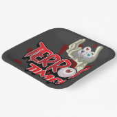 眼球Tシャツ付きTerror Time Zombie手 ペーパープレート (傾斜あり)