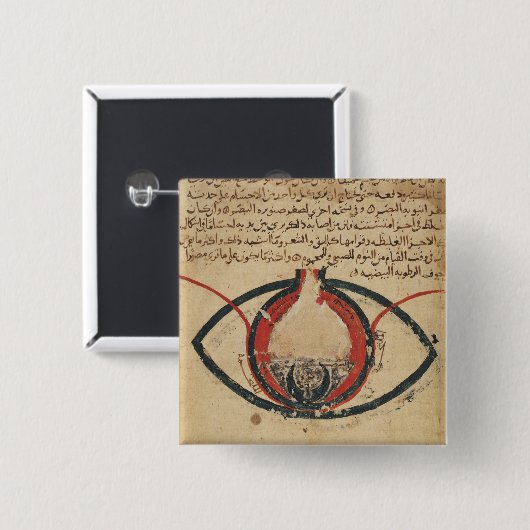 眼疾患の本からの目の解剖学、 缶バッジ (正面&裏面)