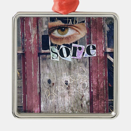 眼痛 メタルオーナメント (正面)