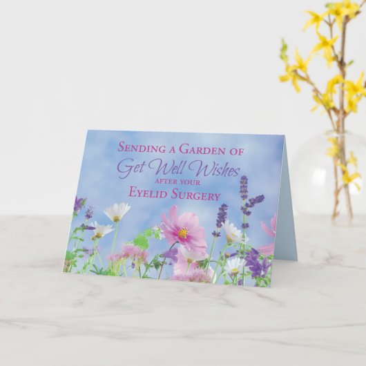 眼瞼の手術後に元気かわいらしになる カード (黄色い花)