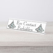 「眼禁連絡止」 デスクネームプレート (正面)