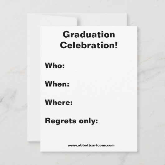 眼科おもしろい学校卒業招待状 招待状 (裏面)