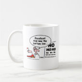 眼科おもしろい者マンガのサンタクロース眼検査 マグカップ (左)