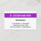 眼科お洒落医プロファイルカード 名刺 (正面)