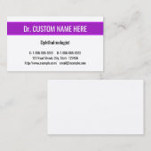 眼科お洒落医プロファイルカード 名刺 (正面/裏面)