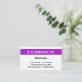 眼科お洒落医プロファイルカード 名刺 (スタンド正面)