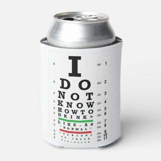 眼科の試験 – 正直者ギフト男性女性 缶クーラー (缶正面)