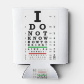 眼科の試験 – 正直者ギフト男性女性 缶クーラー (裏面)