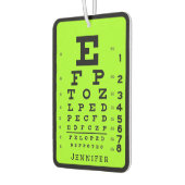 眼科アイチャート緑と黒 カーエアーフレッシュナー (左)