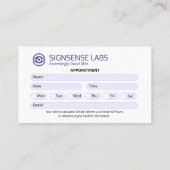 眼科クリニック事業 | クリーンアポイントメント 名刺 (裏面)