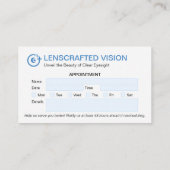 眼科クリニック事業 | クリーンアポイントメント 名刺 (裏面)