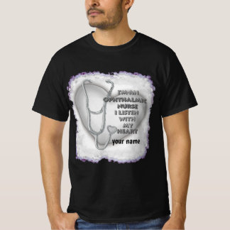 眼科ナースグレイハートカスタムナースTシャツ Tシャツ